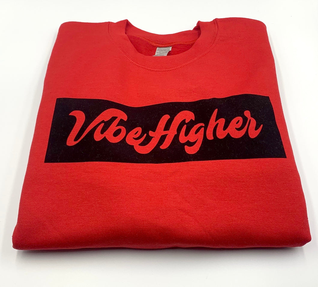 Vibe Higher Red Crewneck by 33 SOL